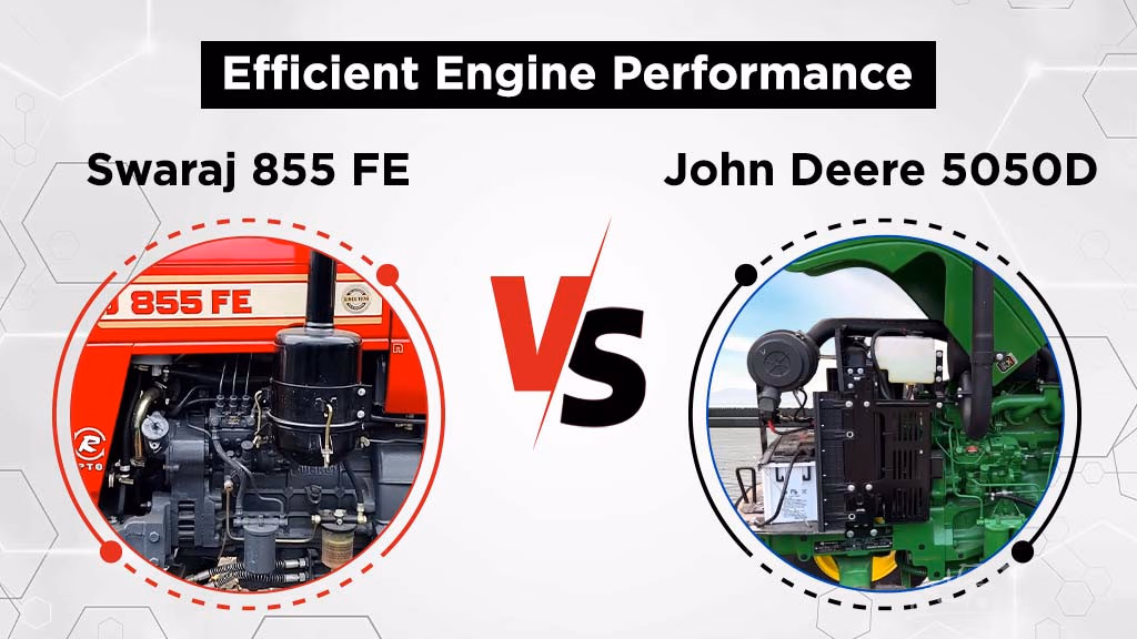 Swaraj 855 FE vs John Deere 5050D -Engine