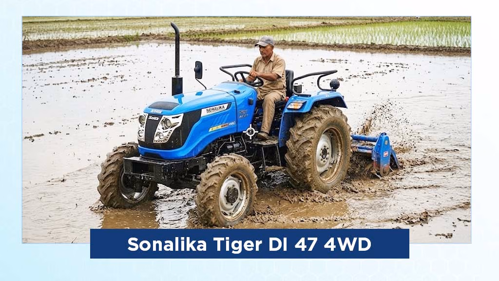 Top 5 Sonalika 4WD Tractors in India-Sonalika Tiger DI 47 4WD