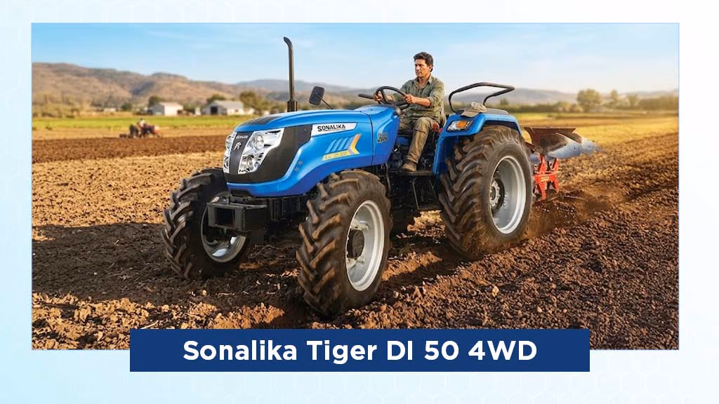 Top 5 Sonalika 4WD Tractors in India-Sonalika Tiger DI 50 4WD