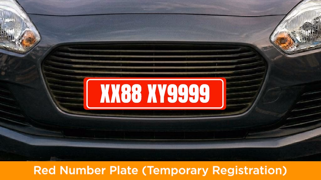 Vehicle Number Plates in India - Red Number Plate (Temporary Registration)