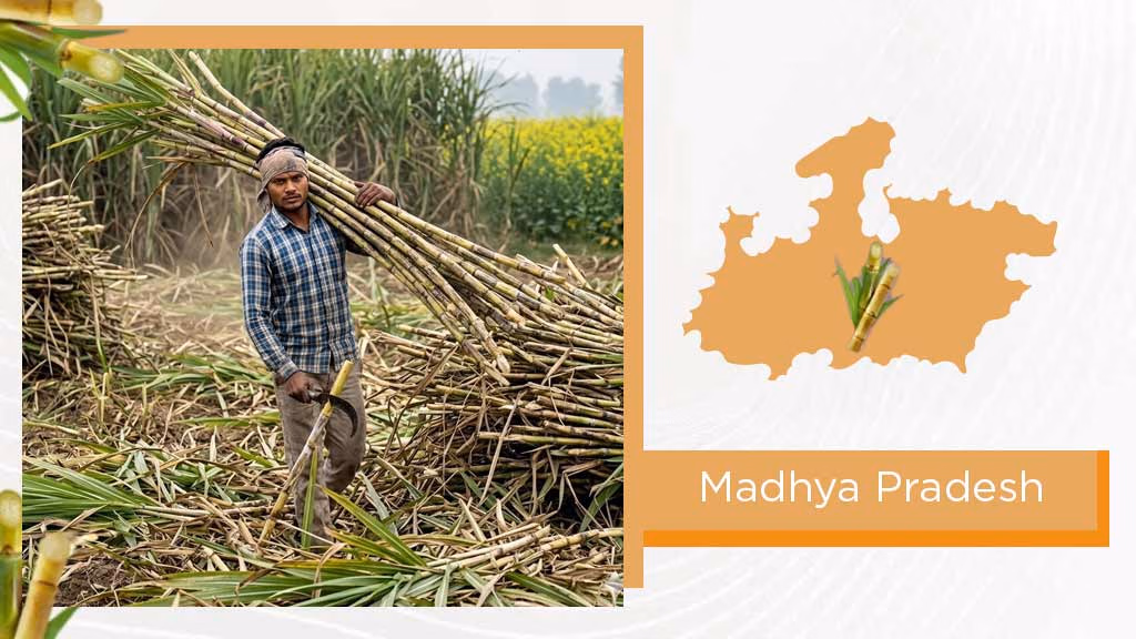 Top Sugarcane Producing State in India - Madhya Pradesh