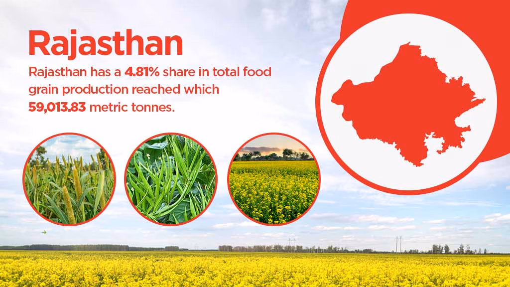 Top agriculture producing states - Rajasthan