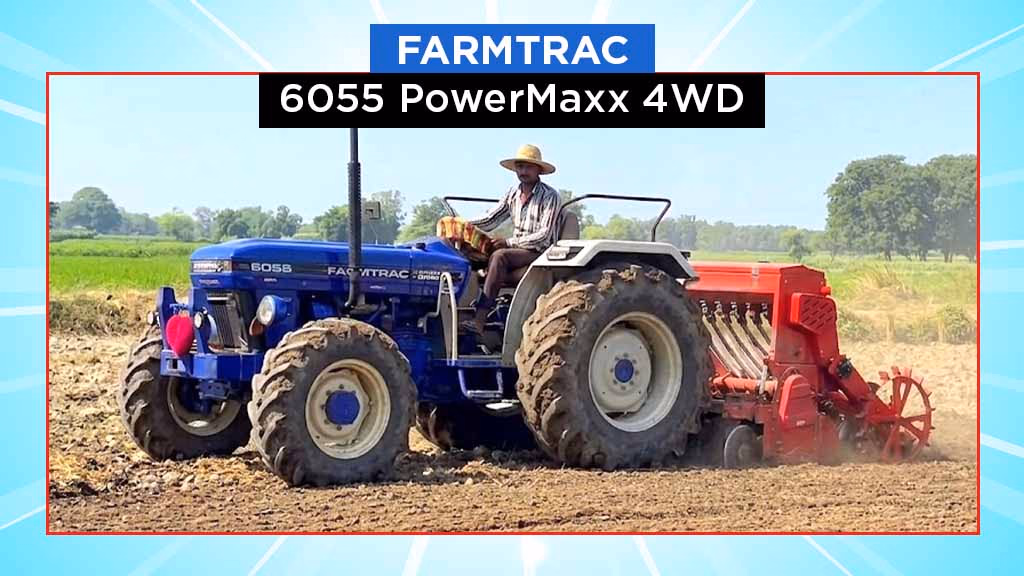 Top Farmtrac 4WD Tractors in India - Farmtrac 6055 Powermaxx 4WD