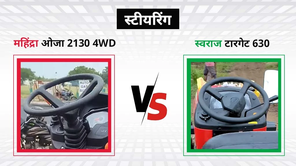 महिंद्रा ओजा 2130 4WD बनाम स्वराज टारगेट 630 - स्टीयरिंग