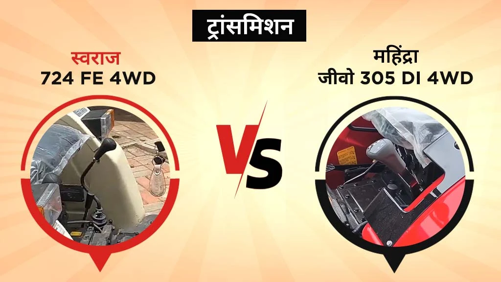स्वराज 724 FE 4WD बनाम महिंद्रा जीवो 305 DI 4WD - ट्रांसमिशन