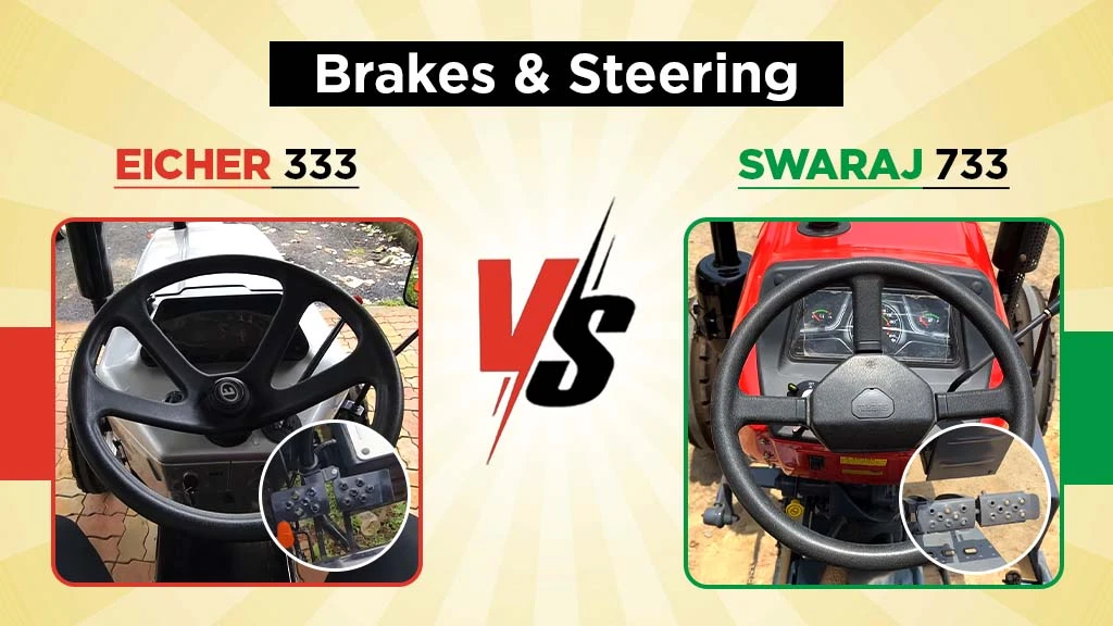 Eicher 333 vs Swaraj 333 - Brakes & Steering