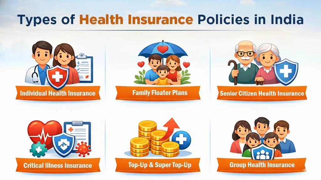 Health Insurance in India: What Covers & What Doesn&rsquo;t - Types of Health Insurance Policies in India