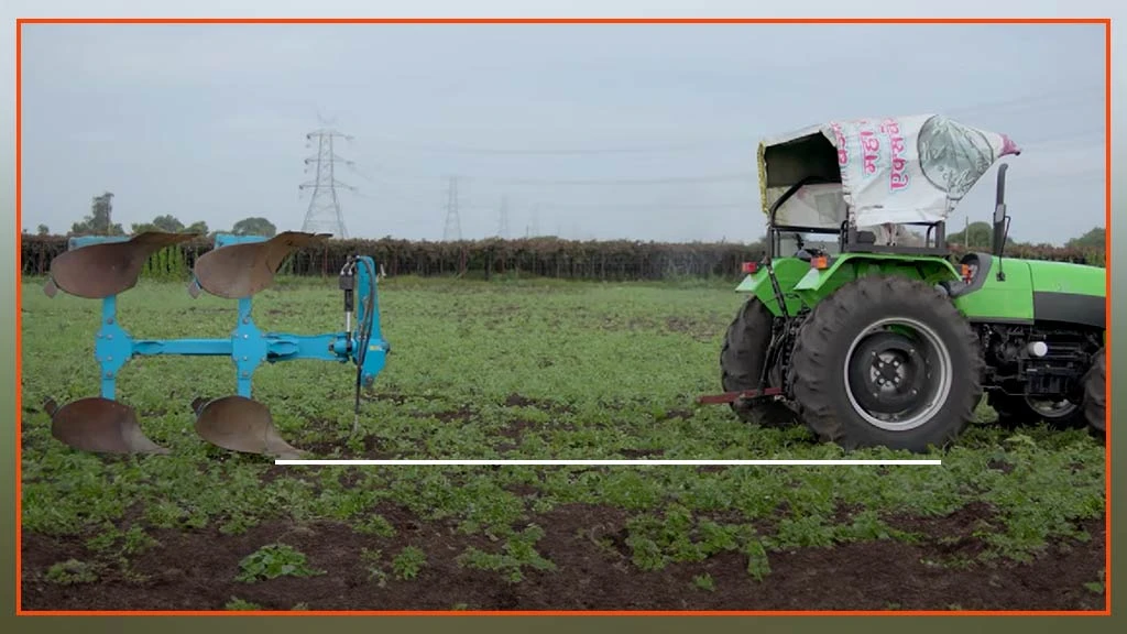 How to attach plough to tractor- Step 1