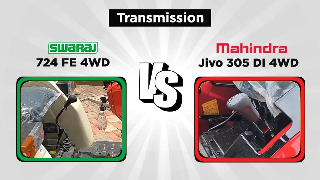 Swaraj 724 FE 4WD vs Jivo 305 DI 4WD - Transmission