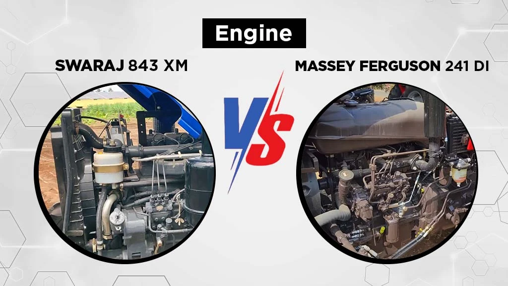 Swaraj 843 XM vs MF 241 DI - Engine
