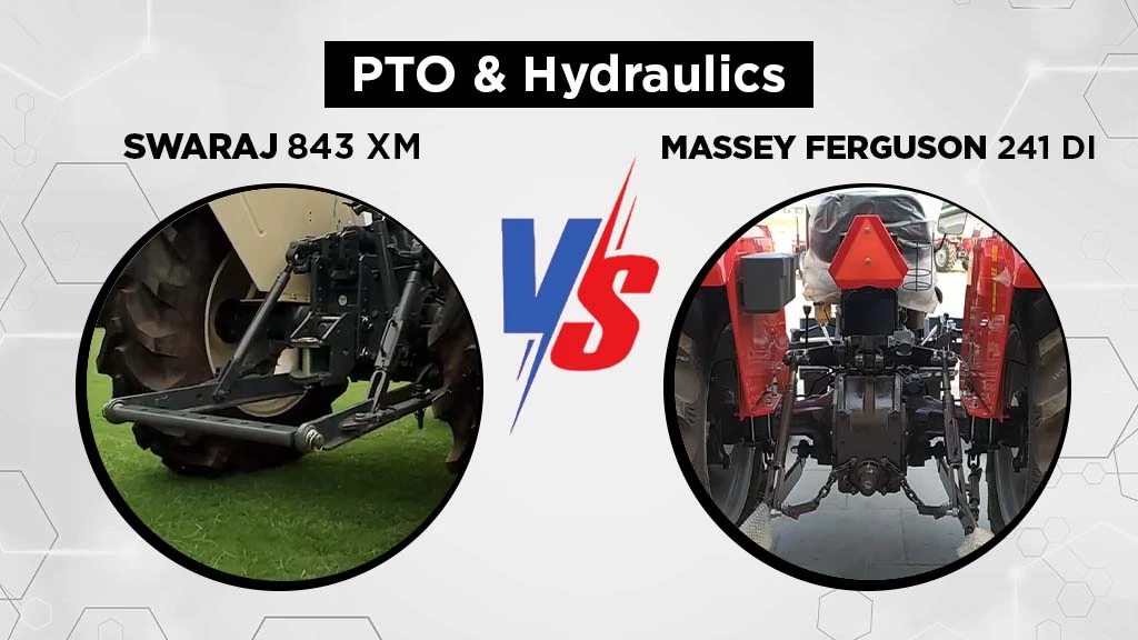 Swaraj 843 XM vs MF 241 DI - PTO & Hydraulics