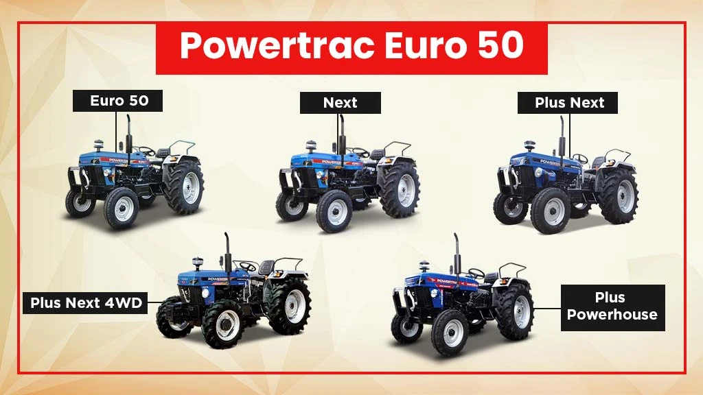 Top Tractor Models in India - Powertrac Euro 50