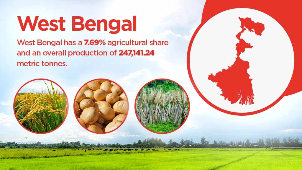 Top agriculture producing states - West Bengal