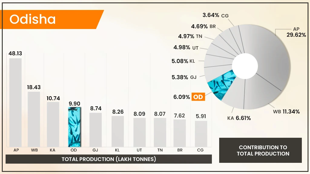 Top Fish Producing States in India - Odisha  