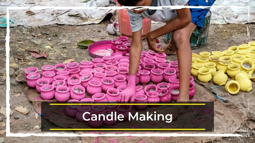 Top Profitable Business to start in rural India - Candle Making