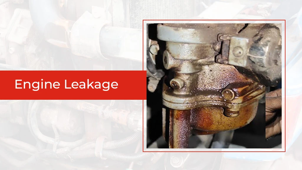 Inspecting a used tractor - engine leakage