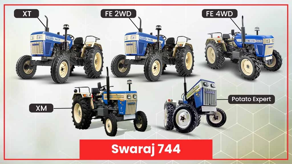 Popular tractor under 7 to 10 lakh in India - Swaraj 744