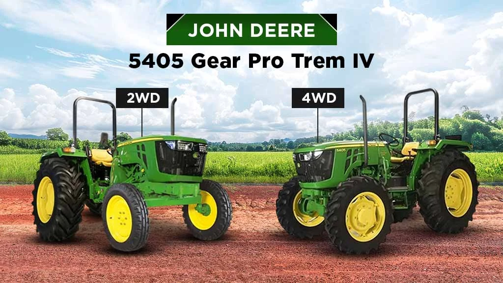Top Tractors Under 70 HP in India - John Deere 5405 Gear Pro Trem IV