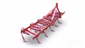 Krishiking Spring Loaded Medium 15 Tyne Cultivator Implement