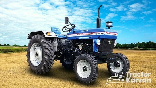 Powertrac 434 Plus Loadmaxx Tractor in Farm