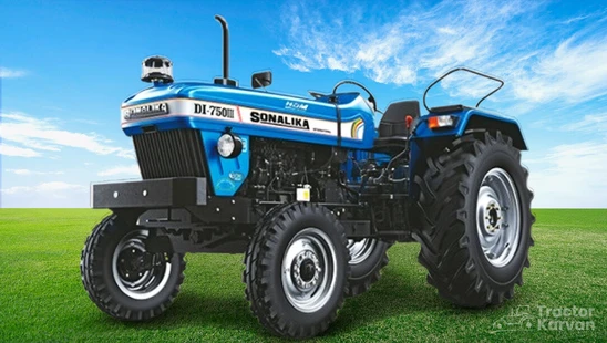 Sonalika DI 750 III HDM 4WD Tractor in Farm