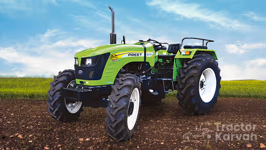Preet 8049 4WD Tractor in Farm