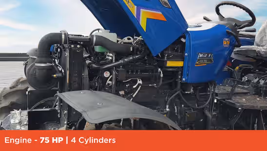 Sonalika Tiger DI 75 CRDS 4WD - Engine
