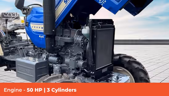Swaraj 744 FE 4WD-Engine