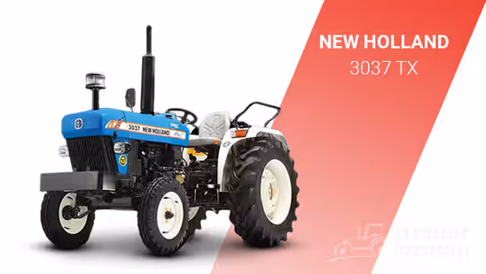 New Holland 3037 TX Tractor with White Background & Red Strip