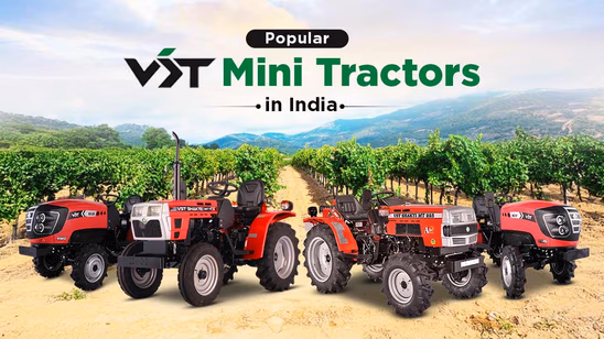 Popular VST Mini Tractors for Orchard & Vineyard Farming