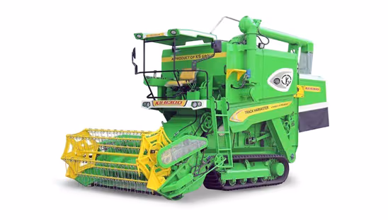 KS Agrotech Mini Track Mini Combine Harvester