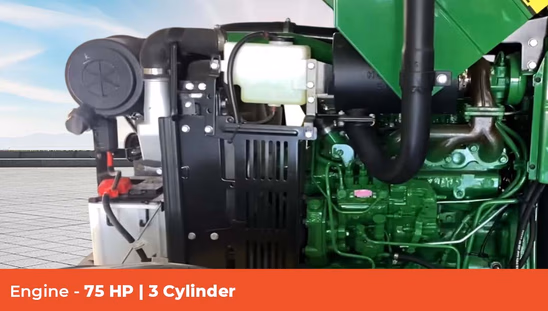 John Deere 5075 E 4WD Trem III-Engine