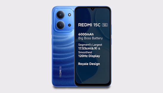 Redmi 15C 5G (4 GB RAM, 128 GB, Moonlit Blue)
