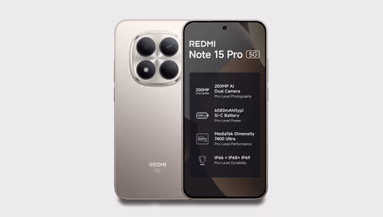 Redmi Note 15 Pro 5G (12 GB RAM, 128 GB, Silver Ash)