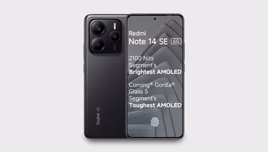 Redmi Note 14 SE 5G (6 GB RAM, 128 GB, Titan Black)
