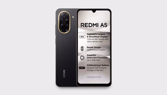 Redmi A5 (3 GB RAM, 64 GB, Just Black)