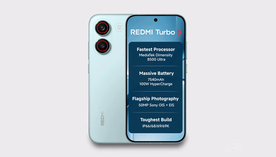Redmi Turbo 5 (12GB RAM, 256GB, Nitro Blue)