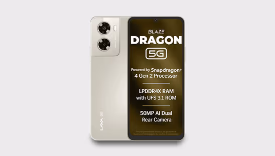 Lava Blaze Dragon (4 GB RAM, 128 GB, Golden Mist)