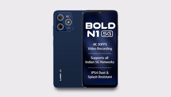 Lava Bold N1 5G (4 GB RAM, 64 GB, Royal Blue)