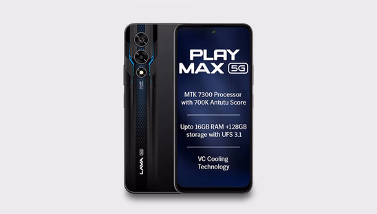 Lava Play Max 5G (8 GB RAM, 128 GB, Deccan Black)