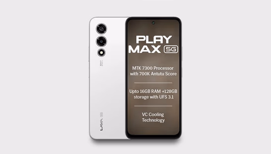 Lava Play Max 5G (6 GB RAM, 128 GB, Himalayan White)