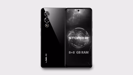 Lava Storm 5G (8 GB RAM, 128 GB, Thunder Black)