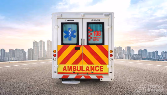 Eicher Skyline Ambulance - Back
