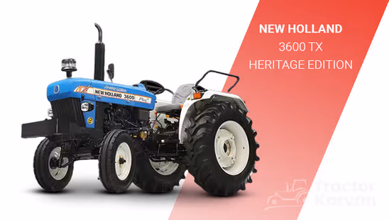 New Holland 3600 TX Heritage Edition Tractor with White Background & Red Strip