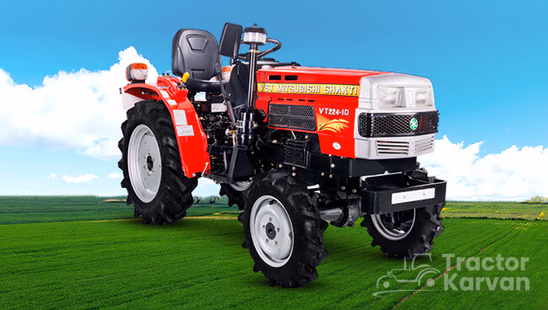 VST Shakti Mitsubishi VT 224 1D 4WD Tractor in Farm